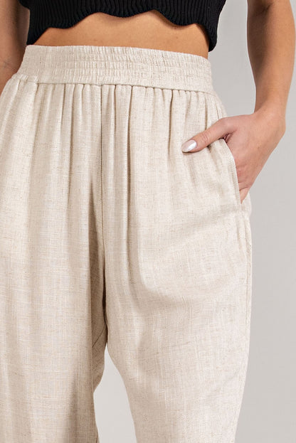 Linen Smocked Pants
